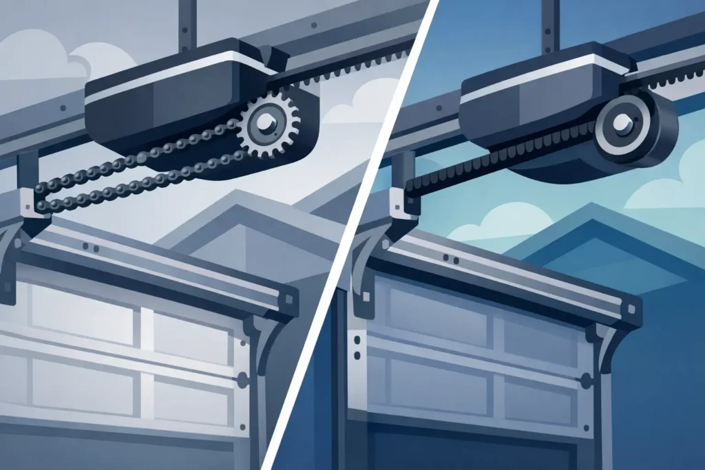 Chain Drive vs Belt Drive for Garage Doors